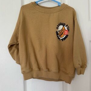 Zara Tan Kids Sweater with Graphic Print